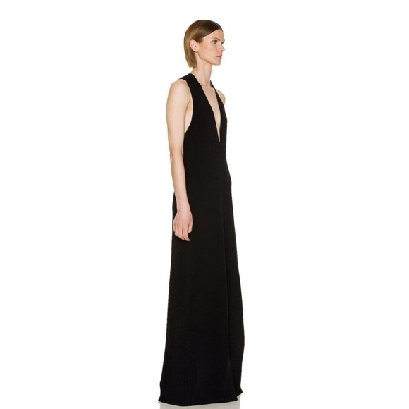 The Row Ingmar Dress Black Twist Back Maxi - Picture 6 of 7